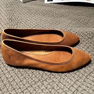 Frye Regina Ballet Flat in Cognac